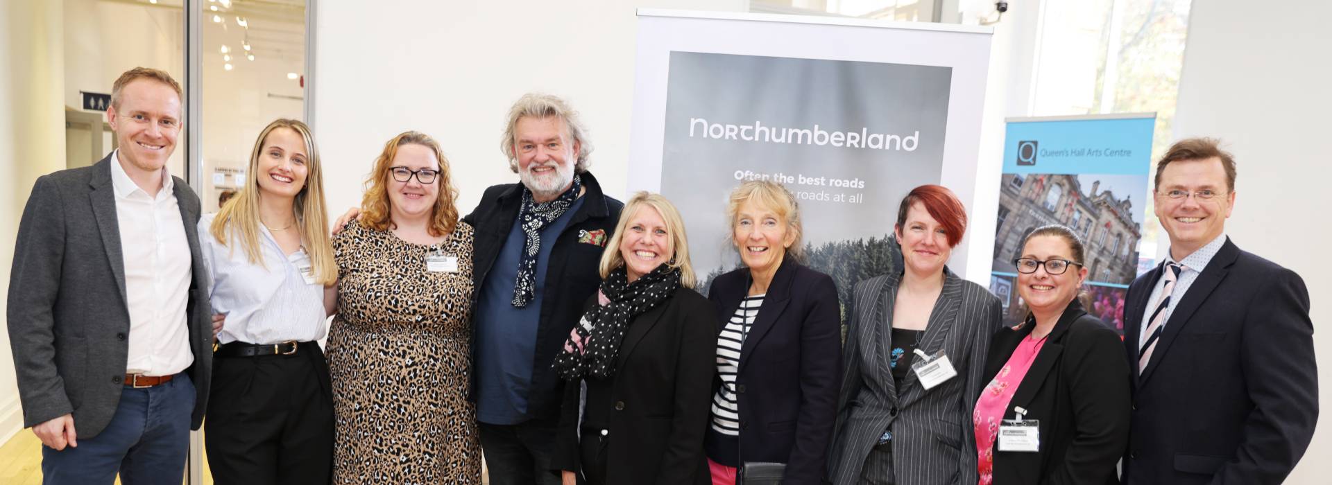 The Visit Northumberland team with Hairy Biker, Si King